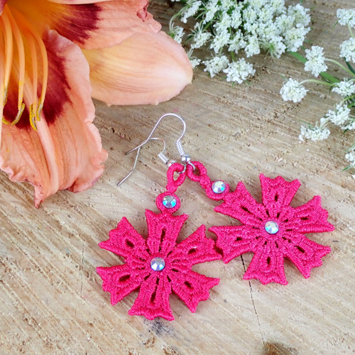 Krajkové náušnice