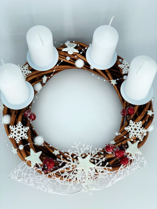 Adventní Věnec - Bílá