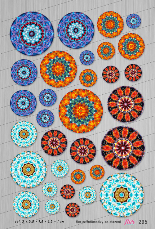 Motivy vel. 30,25,18,12,10 mm - mandaly