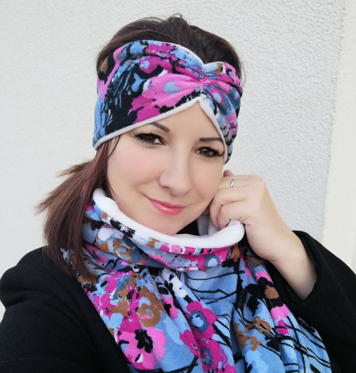 Čelenka-květy a bílá ...sleva !!!