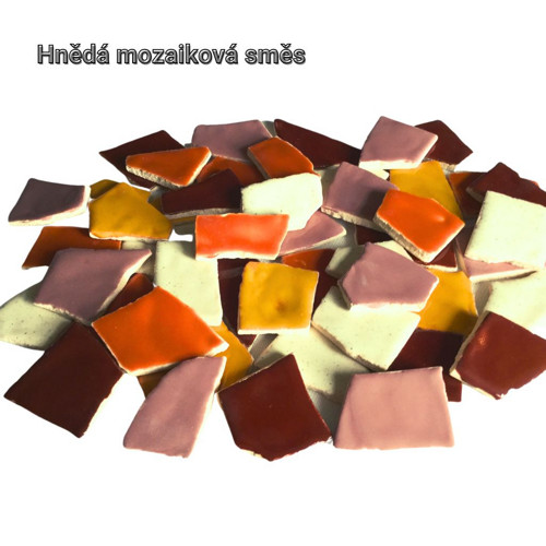 Mozaikové keramické střepy - hnědý mix — foto 1