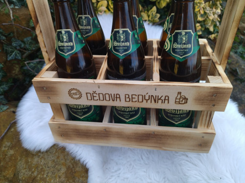 Opálená bedýnka na pivo s vlastním textem!