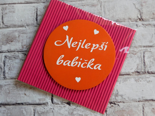 Dřevěná magnetka Nejlepší babička