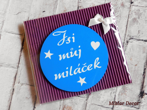 Dřevěná magnetka Jsi můj miláček
