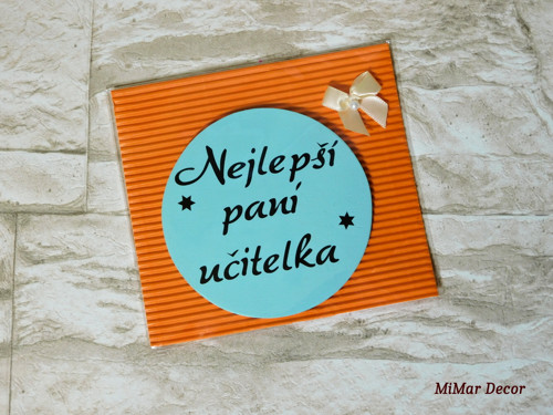 Dřevěná magnetka Nejlepší paní učitelka