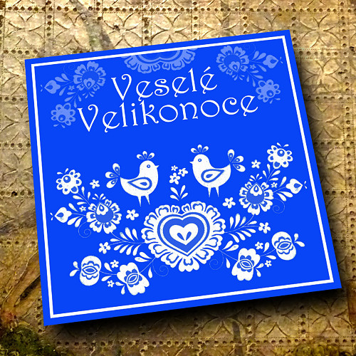 Přání - SRDÍČKO V MODRÉ