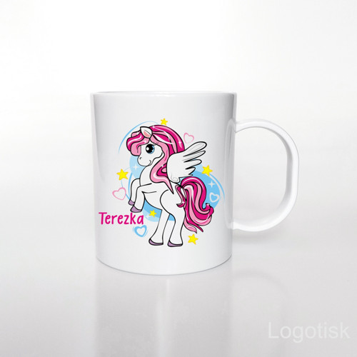 Plastový hrnek pro děti fantasy Poník se jménem