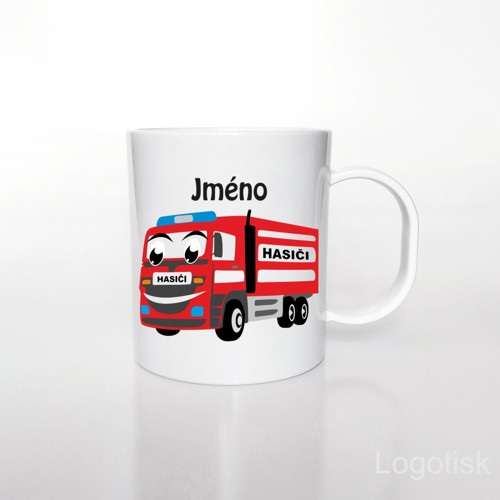 Plastový hrnek pro děti Hasiči a jméno na přání