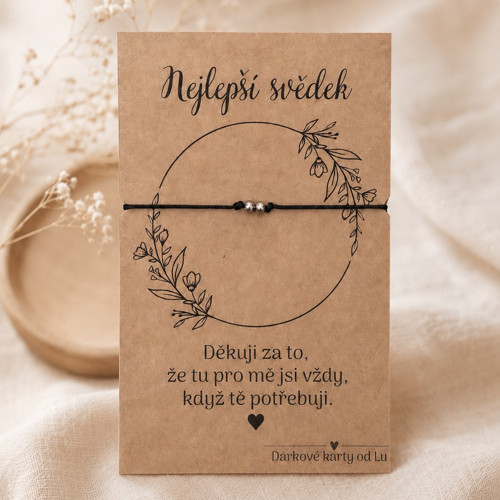 Poděkování svědkovi - svatba