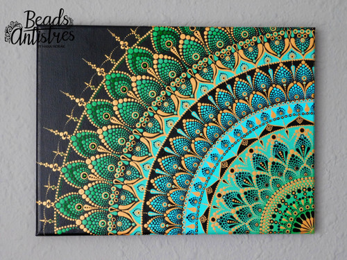 Nástěnná dekorace mandala s krystaly Swarovski