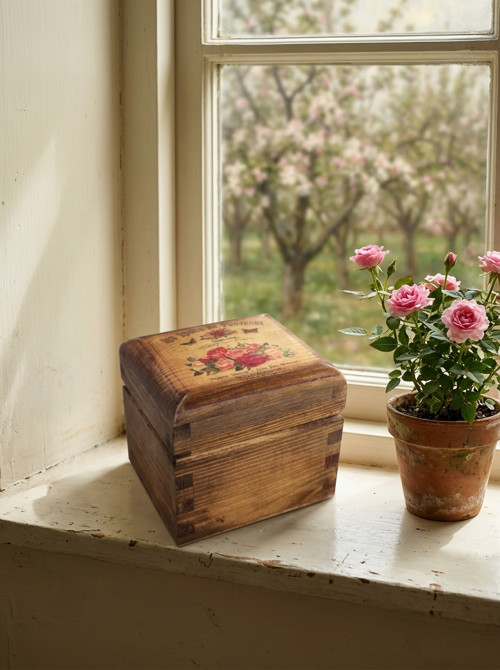 Krabička dřevěná Les Roses de Provence