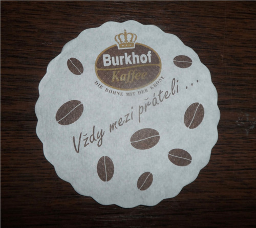 Papírová ROZETKA na podšálek • Burkhof Kaffee