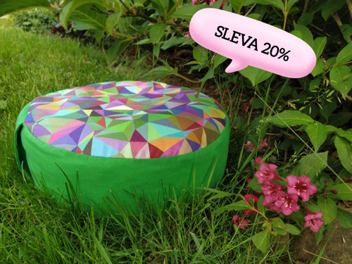 Meditační podsedák "ZELENÁ GEOMETRIE"