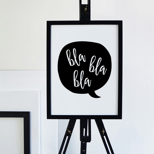 Plakát Bla bla bla 30x40cm