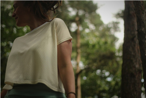 Crop top z žakárového úpletu ... vel. S - L