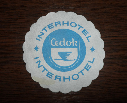 Papírová ROZETKA na podšálek • Čedok, Interhotel