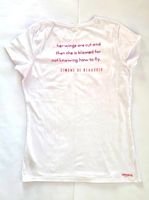 Tričko „Simone de Beauvoir“ – bílá, M — foto 1