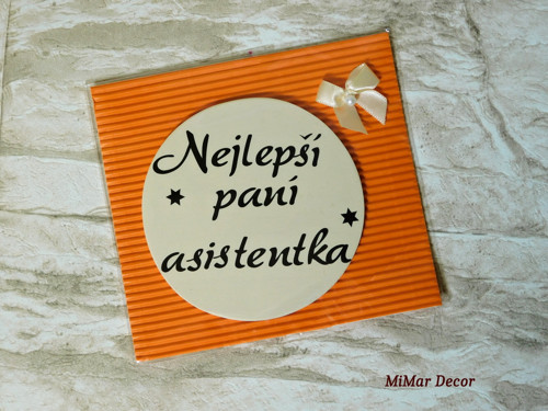 Dřevěná magnetka Nejlepší paní asistentka