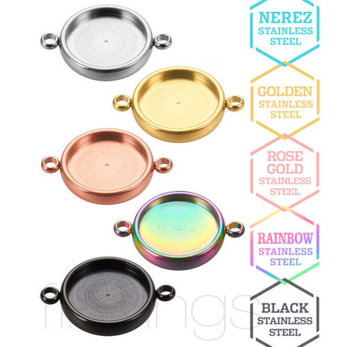 1ks > Konektor kulatý Deluxe 12mm / Nerez původní