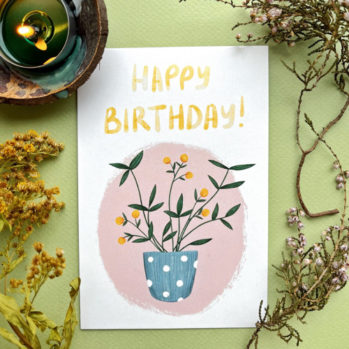 Pohlednice Birthday flowers