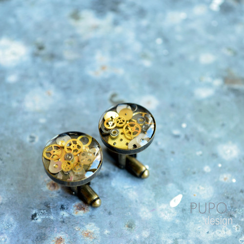 Manžetové Knoflíčky Ve Starobronzu, Steampunk