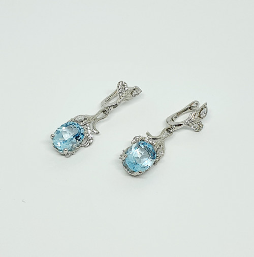 Luxusní náušnice - Topaz 57