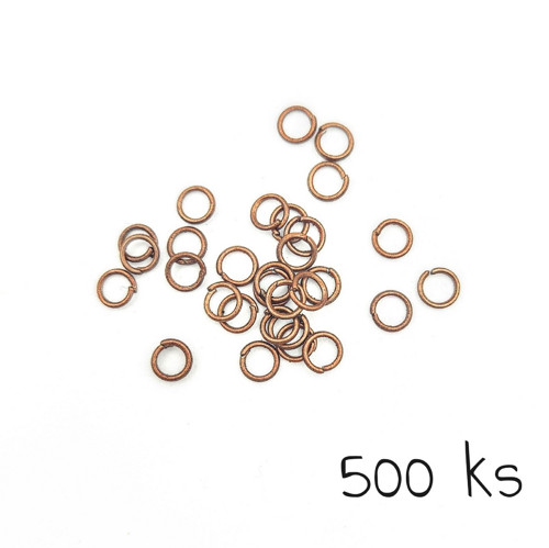 Měděné kroužky Ø 4 mm, 500 ks