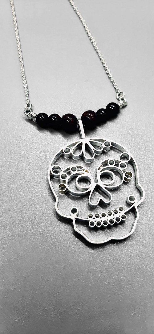 Stříbrný náhrdelník "Calavera" — foto 1