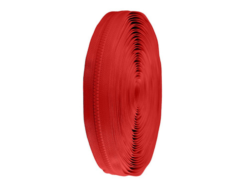 Zip kostěný No 5 metráž (50cm) - červená
