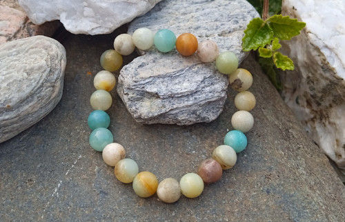 Amazonit z Brazílie, uklidňující náramek