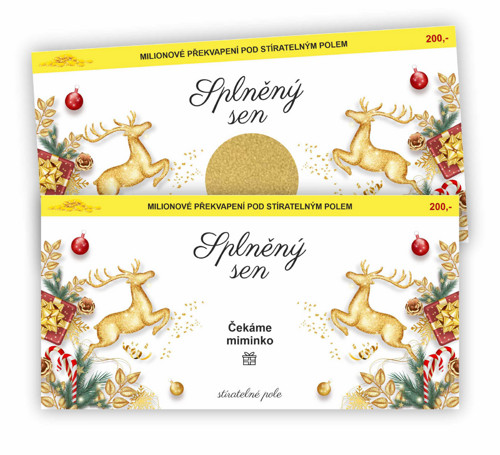 Stírací los oznámení těhotenství - Splněný sen