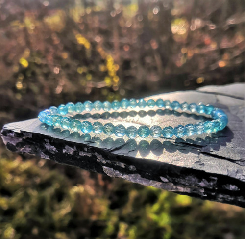 Přírodní broušený apatit laguna blue*0,45*náramek