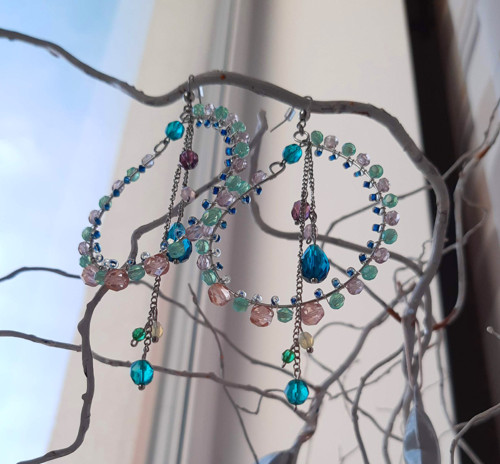Luxusní boho náušnice Paisley