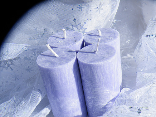 Na adventní věnec 4ks BEZ VŮNĚ- FIALOVÁ ø4,6 ↑9 cm