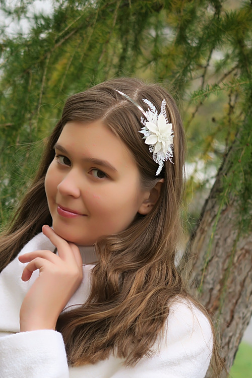 Třpytivá čelenka "Sněhová vločka"
