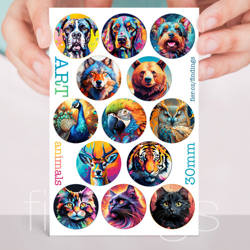 Motivy Art Animals / Kruhy 30mm