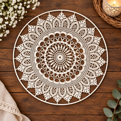 Krajková mandala 45 cm