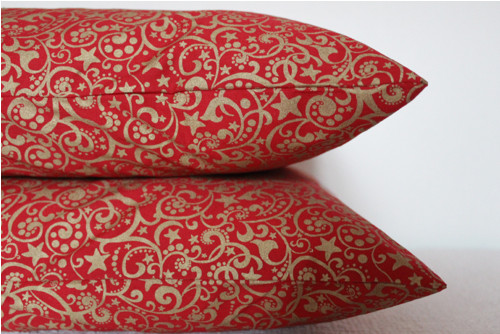 -20% Povlak 40x40 "Červeno-zlaté ornamenty"