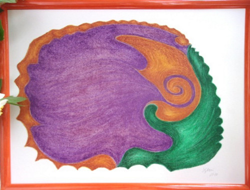 Autorský relaxační obraz Pohádka, suchý pastel