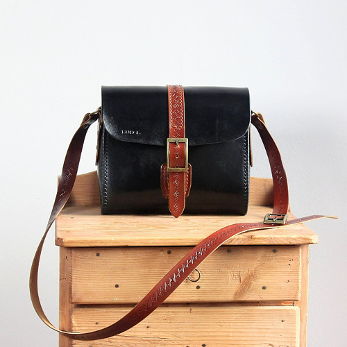 Kožená kabelka Black&Brown messenger — foto 1