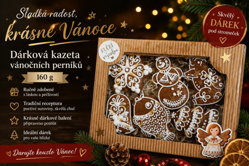 Dárková kazeta vánočního perníku 160 g