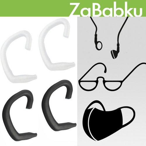 Silikonové zaušky / 1 pár / ČIRÉ