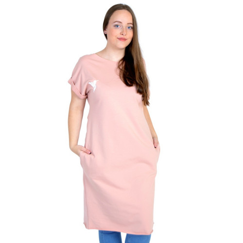 Šaty BASIC SUMMER - long / pudrová, vel...L — foto 1