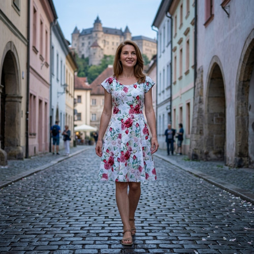Šaty růže vel.38
