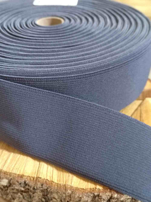 Pruženka hladká šíře 50 mm tkaná Charcoal Gray