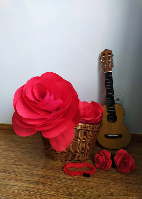 Růže svatební....red and black..zakázka