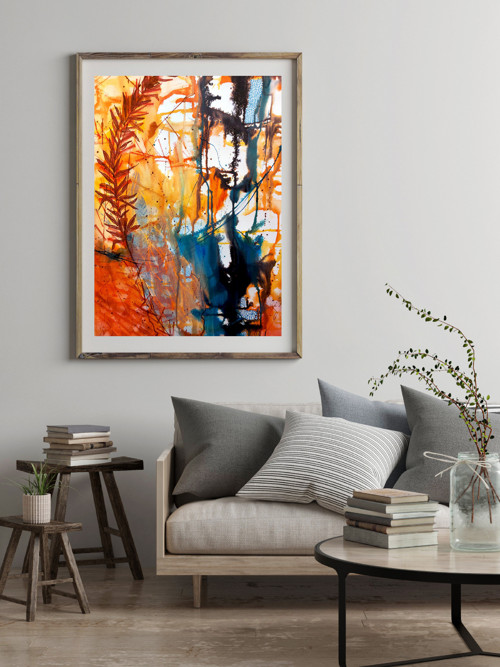 VAVŘÍN KRVAVÝ, originální obraz 50 x 70 cm