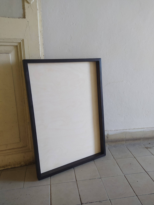 Dřevěný rám na mechový obraz 50 x 70cm černý