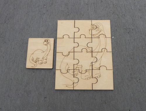 Puzzle k domalování - Dinosaurus