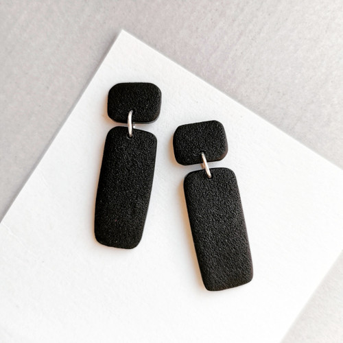 Náušnice Black block — foto 1